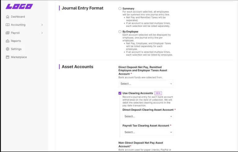 example of payroll to accounting integration with Patriot Software